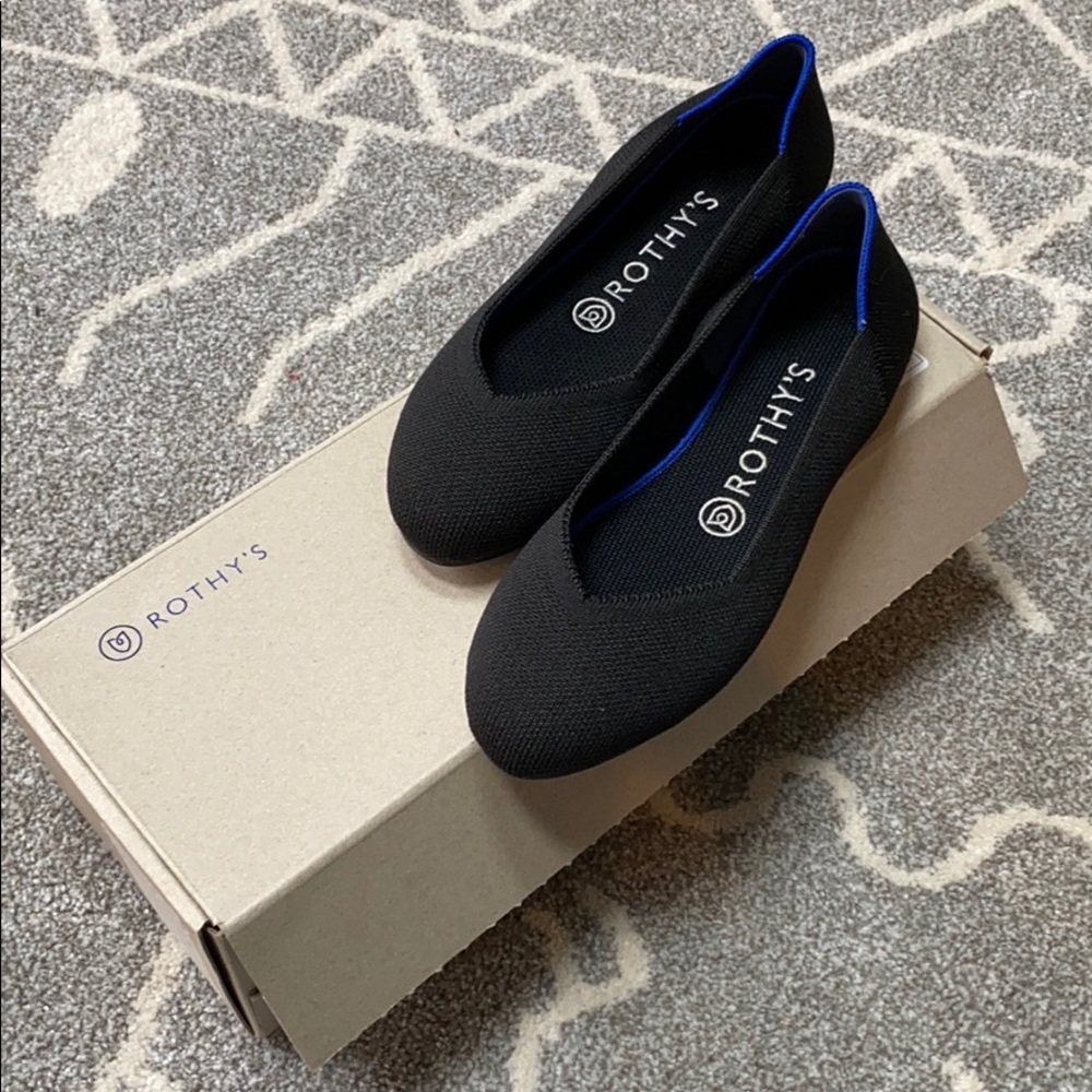 Rothy’s Black Flats W8